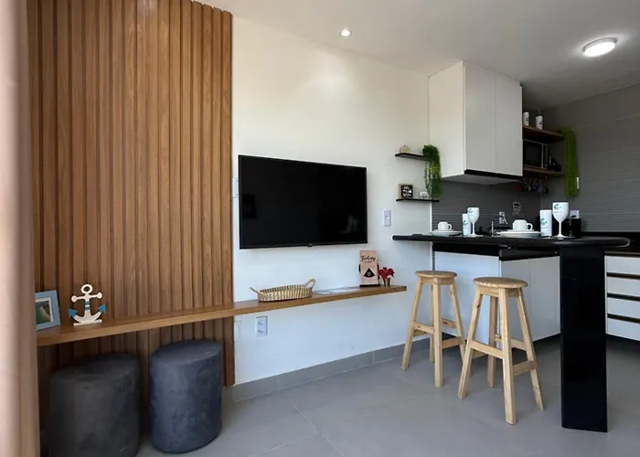 2 quartos! Flat moderno, confortável e perto de tudo!